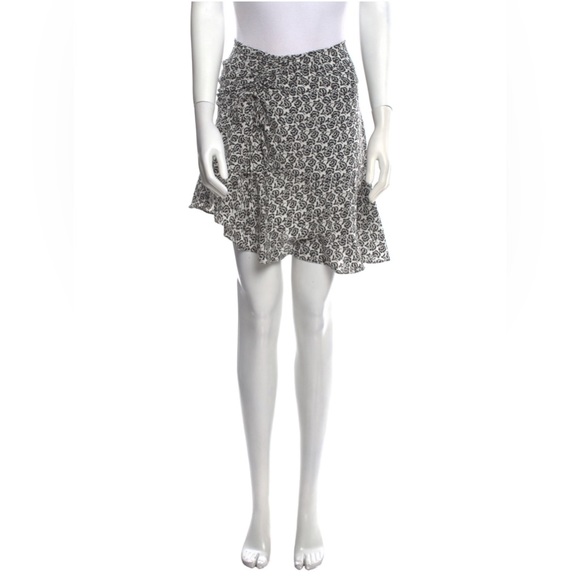 A.L.C Black and White Silk Mini Skirt - Picture 1 of 5